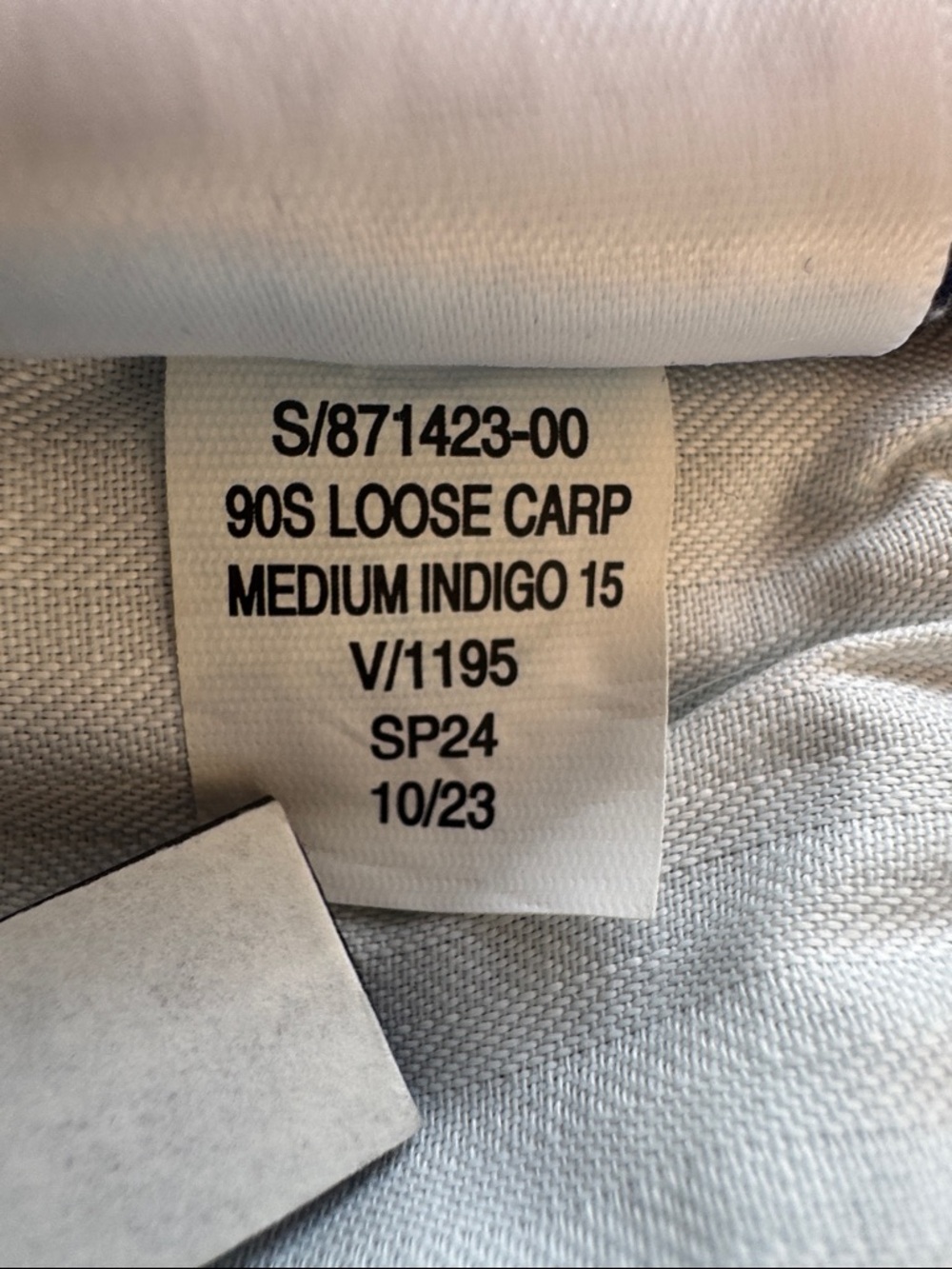 GAP 90s Loose Carpenter Mid Rise Medium Indigo Pinstripe Jeans Size 24 - Picture 13 of 16